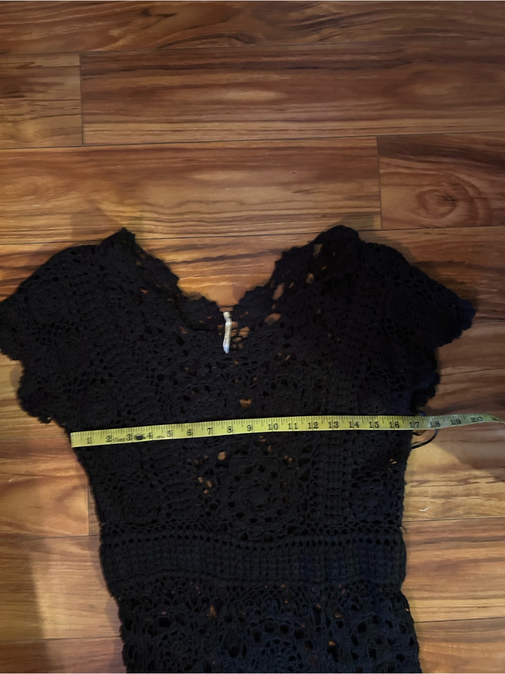 Free People Fairytale Forest Black Crochet Maxi Dress. Small - Picture 12 of 17